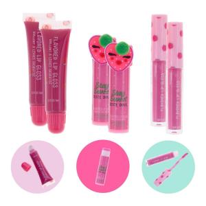 EXPRESSIONS 6pc Lip Set – Strawberry Fruit Flavored Lip Gloss & Lip Balm Kit | Safe Non-Toxic Birthday Present Young Daughter Sensitive Skin Hydrate Shine Best Value Today Must Buy