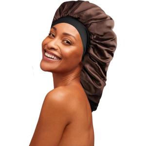 Extra Large Double Satin Lined Cap(Brown)