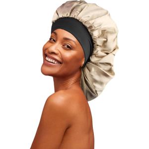 Extra Large Double Satin Lined Cap(Ivory)