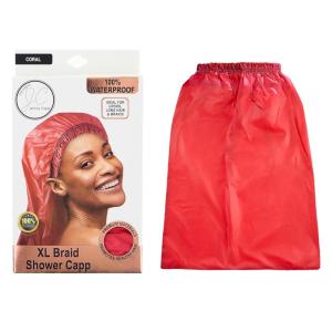 Jenny Capp Extra Long Braid Shower Cap – CORAL(Coral)