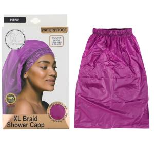 Jenny Capp Extra Long Braid Shower Cap – CORAL(Purple)