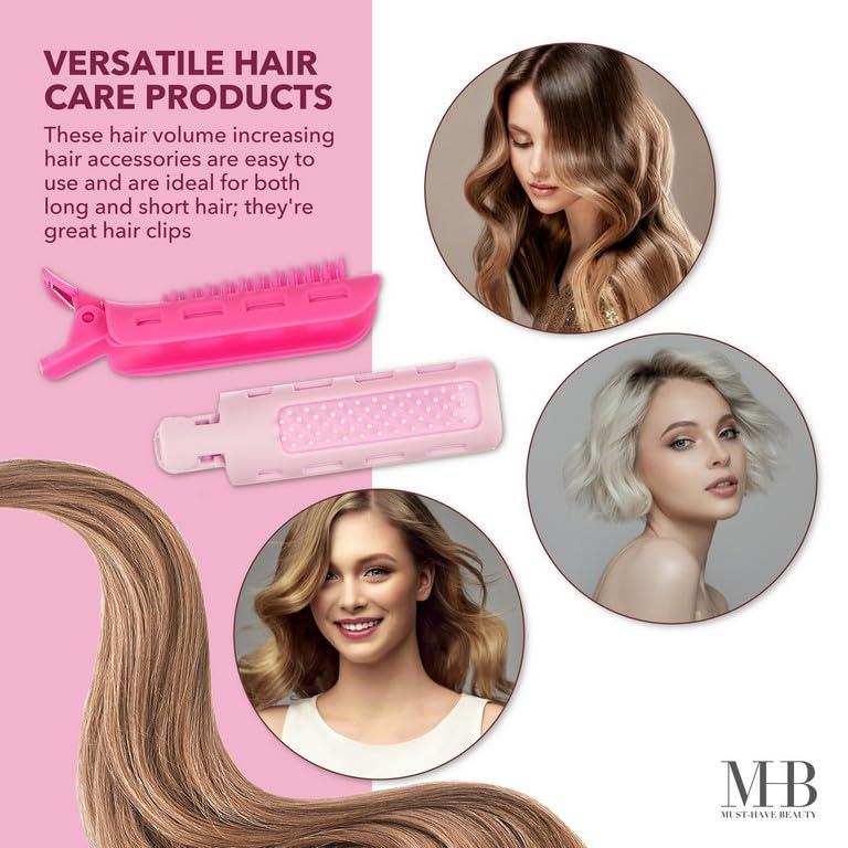 image:image6pc Styling Curling Clips EasytoUse DualPurpose Hair Clips for Curling and Volumizing Heat Resistant Hair Clip Set Premium Quality Hair Accessories for Women PINKPink
