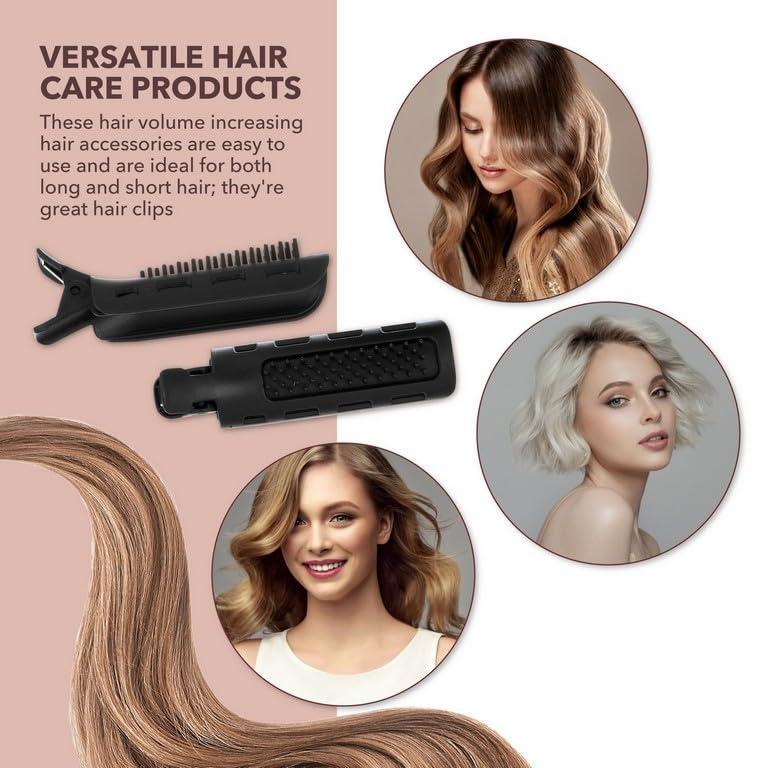 image:image6pc Styling Curling Clips EasytoUse DualPurpose Hair Clips for Curling and Volumizing Heat Resistant Hair Clip Set Premium Quality Hair Accessories for Women PINKBlack