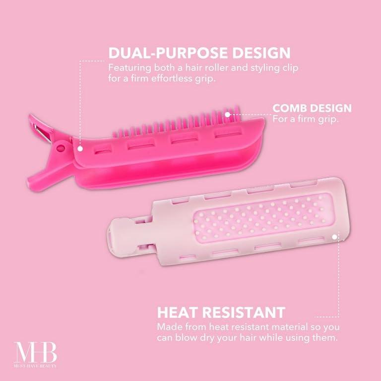 image:image6pc Styling Curling Clips EasytoUse DualPurpose Hair Clips for Curling and Volumizing Heat Resistant Hair Clip Set Premium Quality Hair Accessories for Women PINKPink