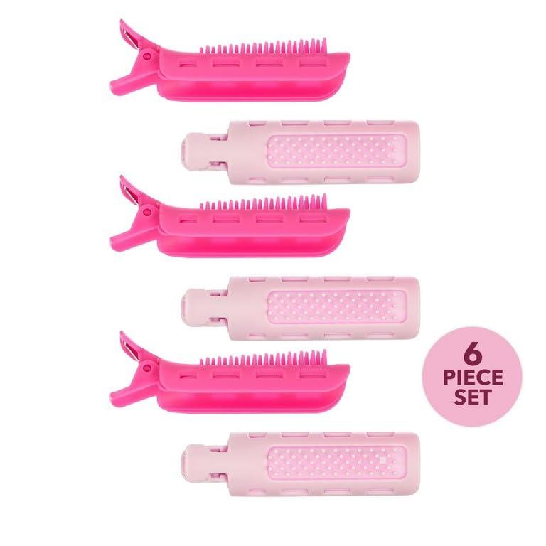image:image6pc Styling Curling Clips EasytoUse DualPurpose Hair Clips for Curling and Volumizing Heat Resistant Hair Clip Set Premium Quality Hair Accessories for Women PINKPink