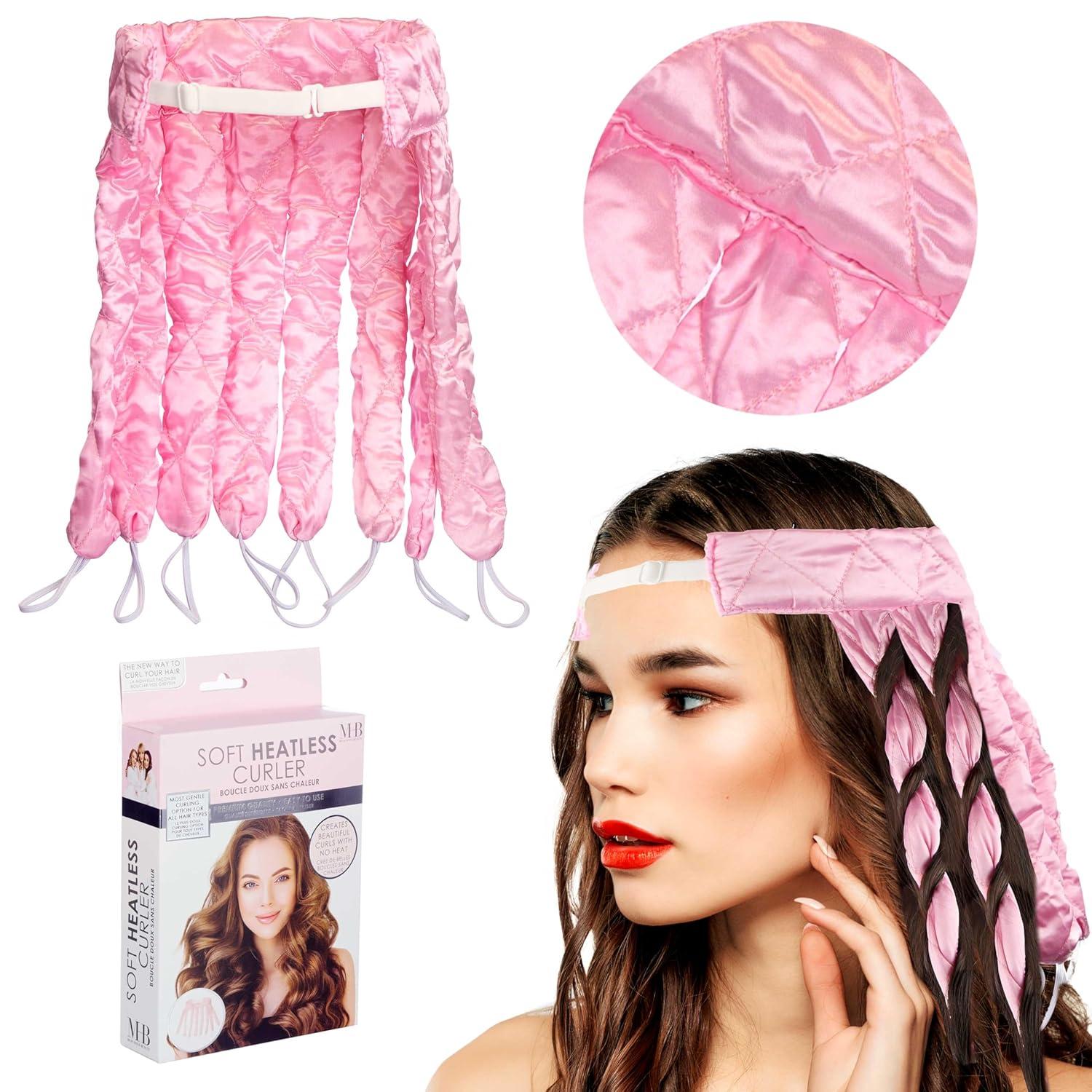image:imageExpressions Soft Heatless Curler Premium Quality Hair Accessories for Women Flexi Rod PinkPink