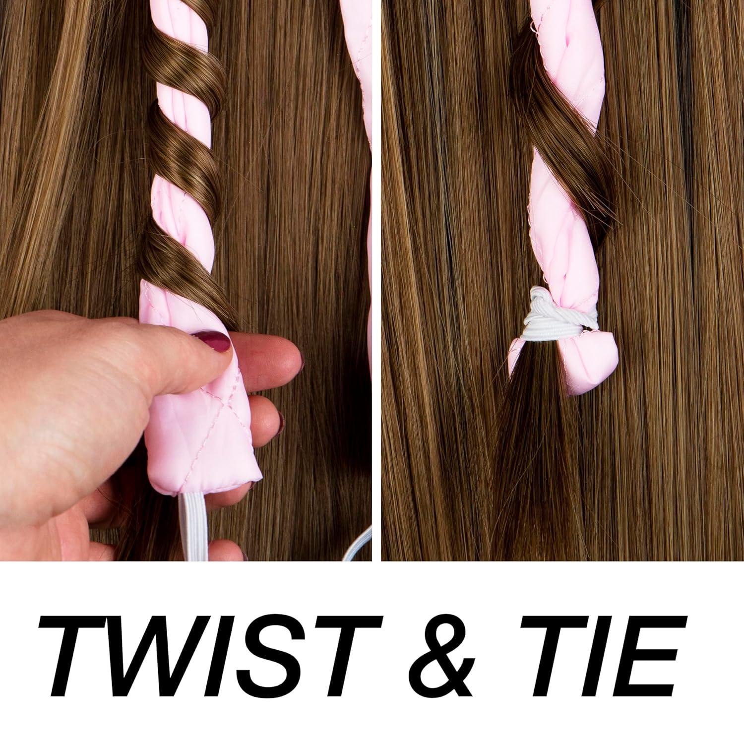 image:imageExpressions Soft Heatless Curler Premium Quality Hair Accessories for Women Flexi Rod PinkPink