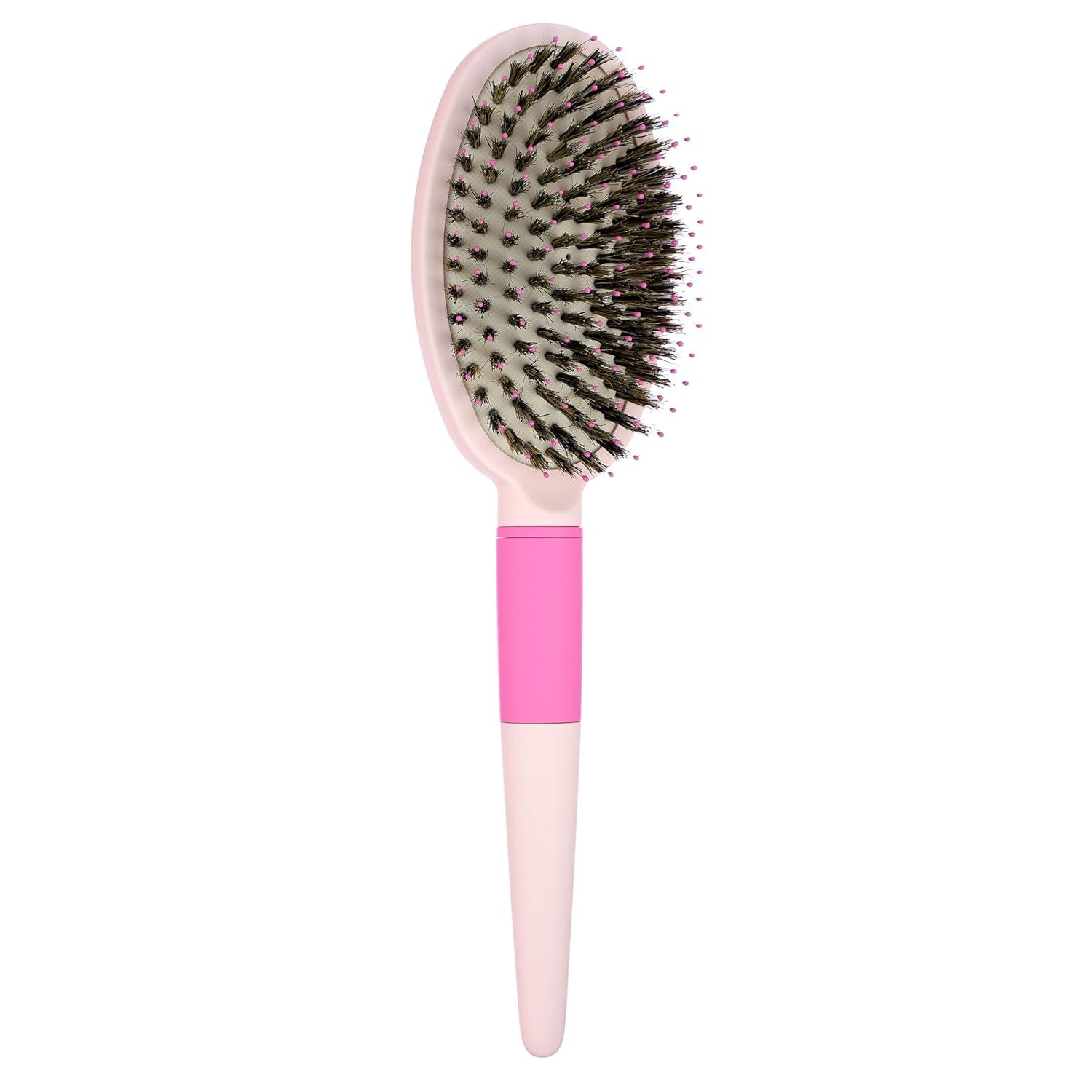 image:imageMixed Bristle Oval Hair Brush wSoft Touch handle for FrizzFree Voluminous Hair Professional Hair Brushes For WomenOval