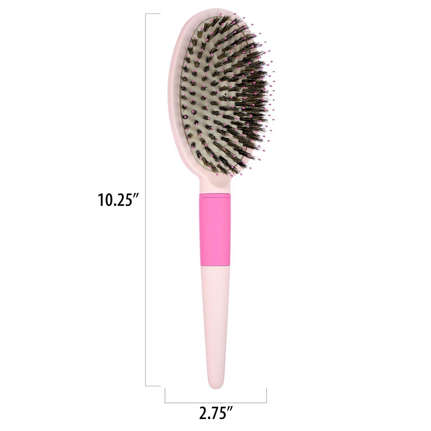image:imageMixed Bristle Oval Hair Brush wSoft Touch handle for FrizzFree Voluminous Hair Professional Hair Brushes For WomenOval