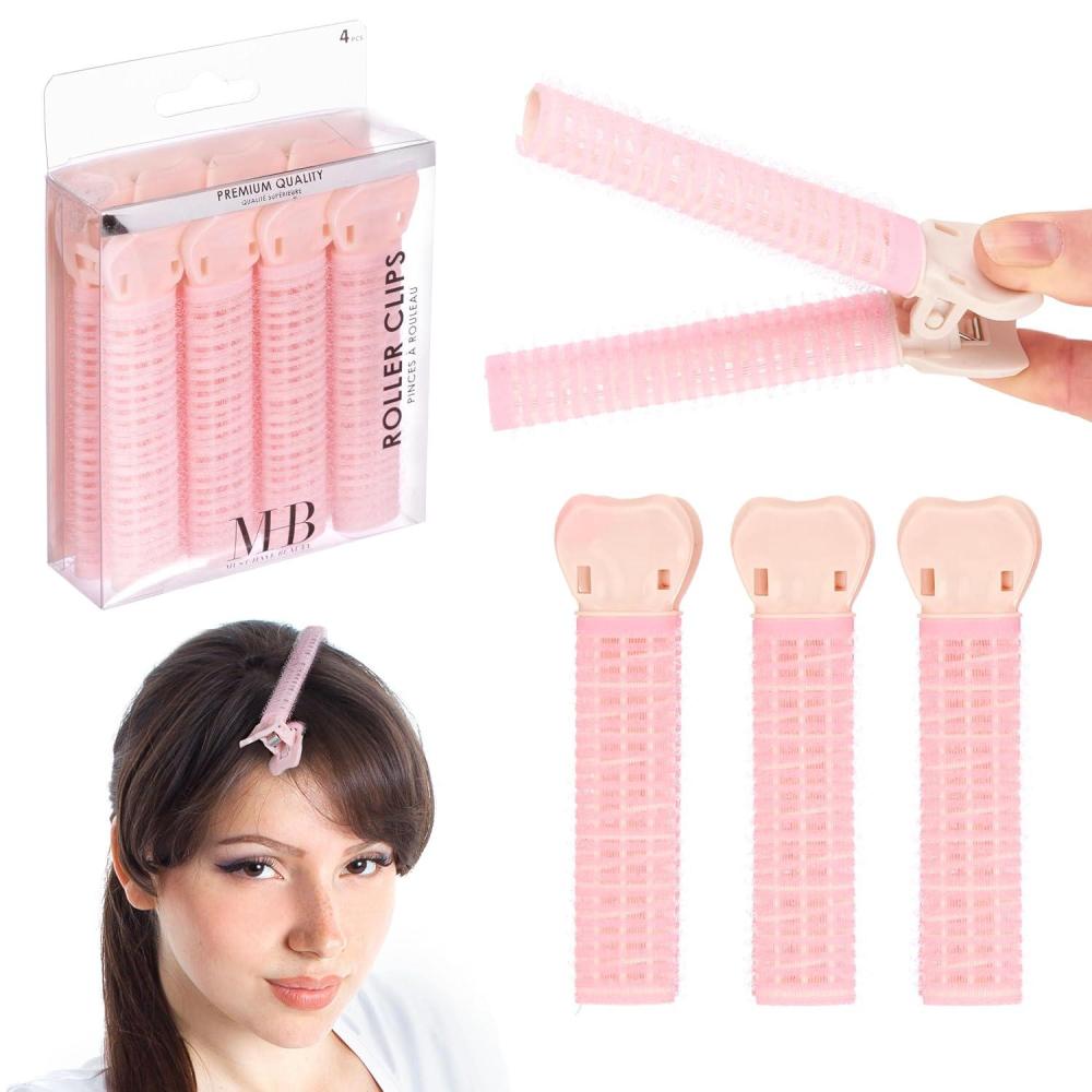 image:imageExpressions 4pc Hair Roller Clips Premium Hair Accessories for Women 2In1 Root Lifter Volumizer amp Curler Set with Styling Clips