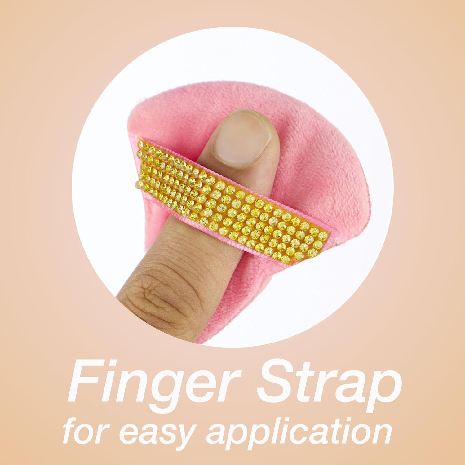 image:image10pc Glam Beauty Puffs Collection Value Pack Finishing Sponge Blend Set Cosmetic Blender Finger Straps Face Powder Application