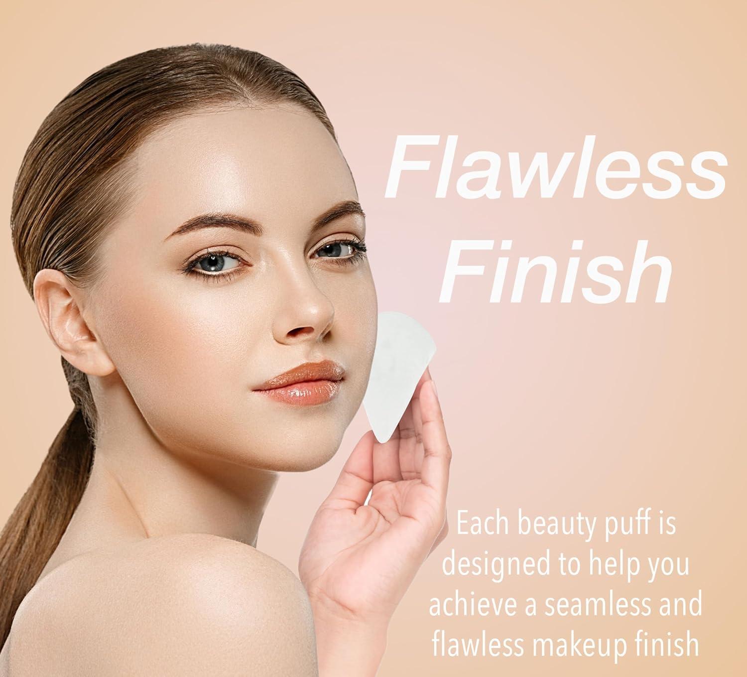 image:image10pc Glam Beauty Puffs Collection Value Pack Finishing Sponge Blend Set Cosmetic Blender Finger Straps Face Powder Application