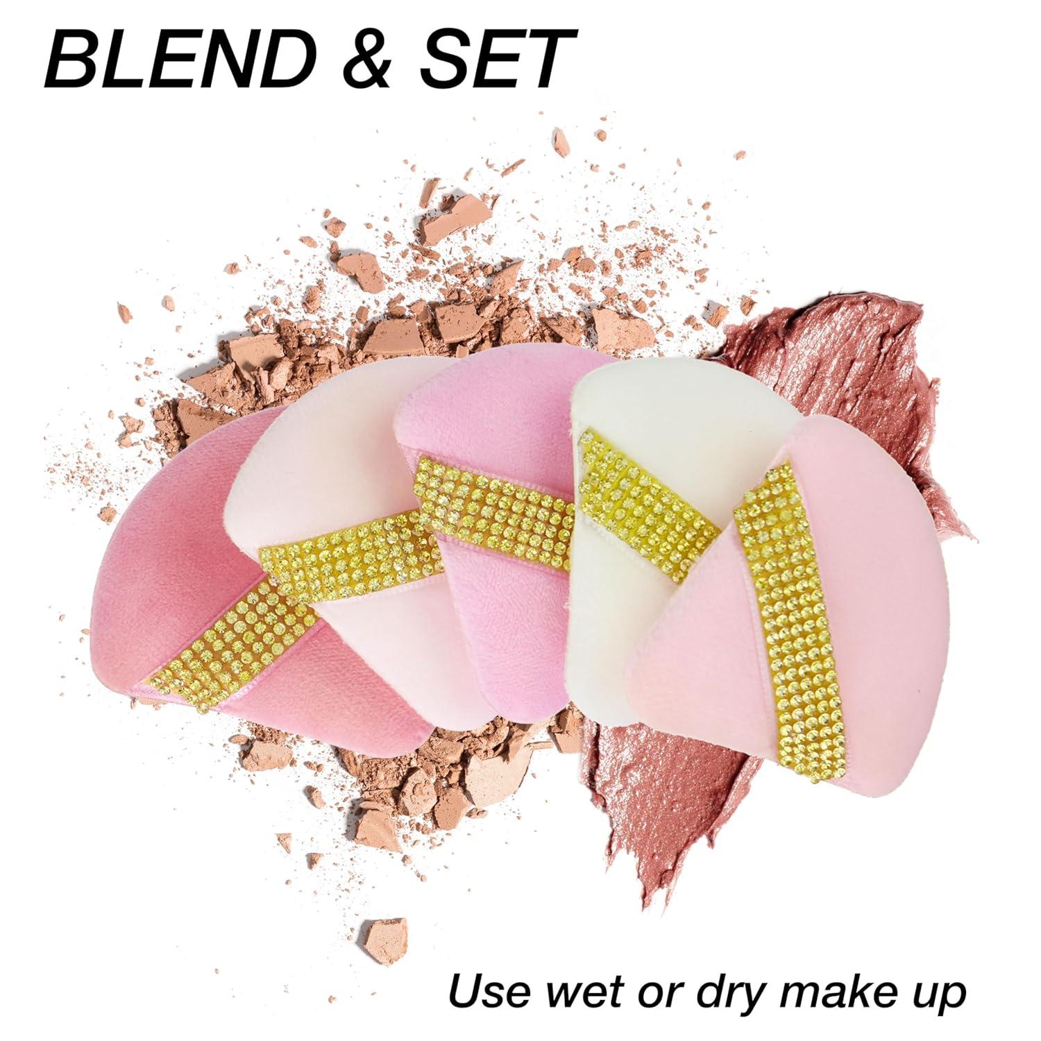 image:image10pc Glam Beauty Puffs Collection Value Pack Finishing Sponge Blend Set Cosmetic Blender Finger Straps Face Powder Application