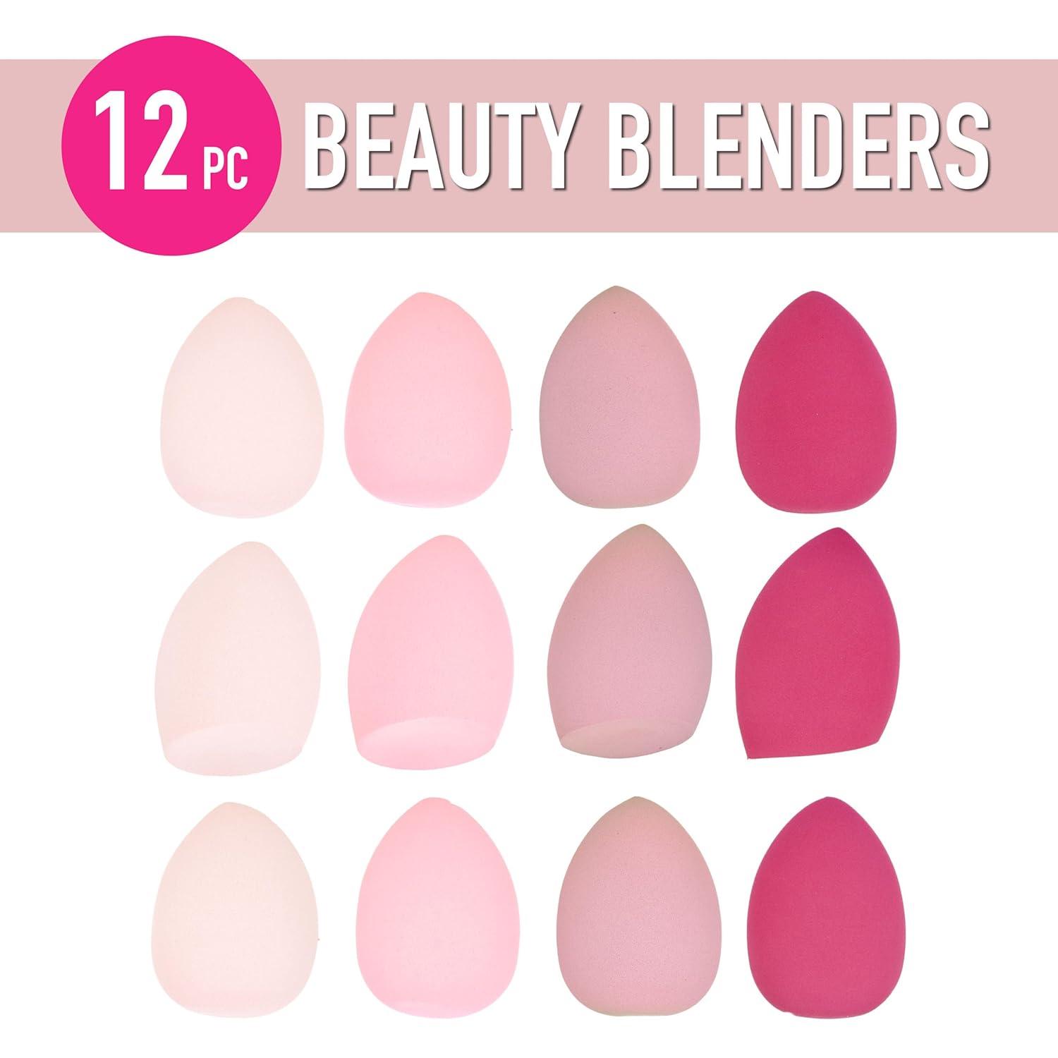 image:image12pc Beauty Sponge Value Pack Assorted Cosmetic Makeup Blender Foundation Blush Concealer Eyeshadow Contour Highlighter Bright Applicator Tools KitPASTEL