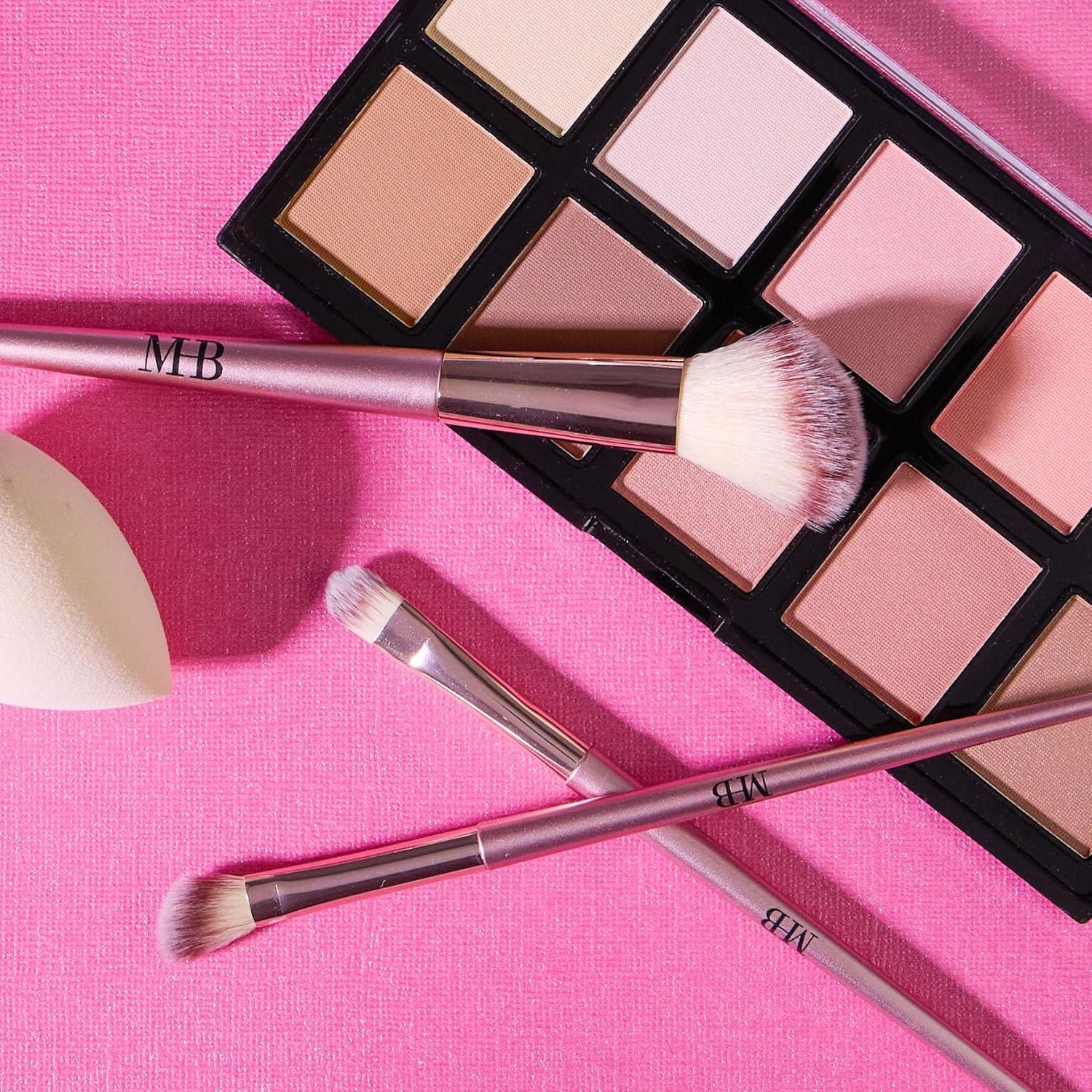 image:image12pc Flawless Makeup Brush Collection in Rose Gold Beautiful Makeup Brush Set wGlitter Handles Dense Bristles Premium Cosmetic Brushes for Contouring and Highlighting