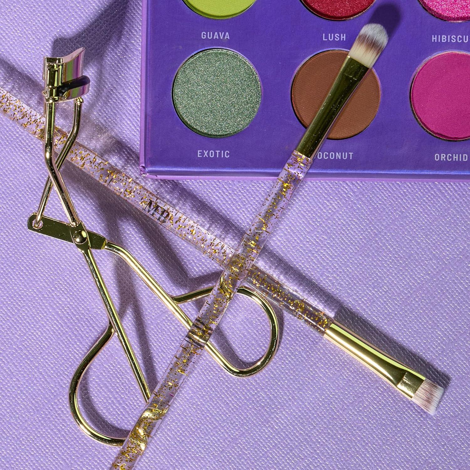 image:image6pc Brush Eyelash Curler Sponge Blender Premium Cosmetic Tools Contouring Highlighting Set Face Eye Kit Accessory ApplicationGOLD