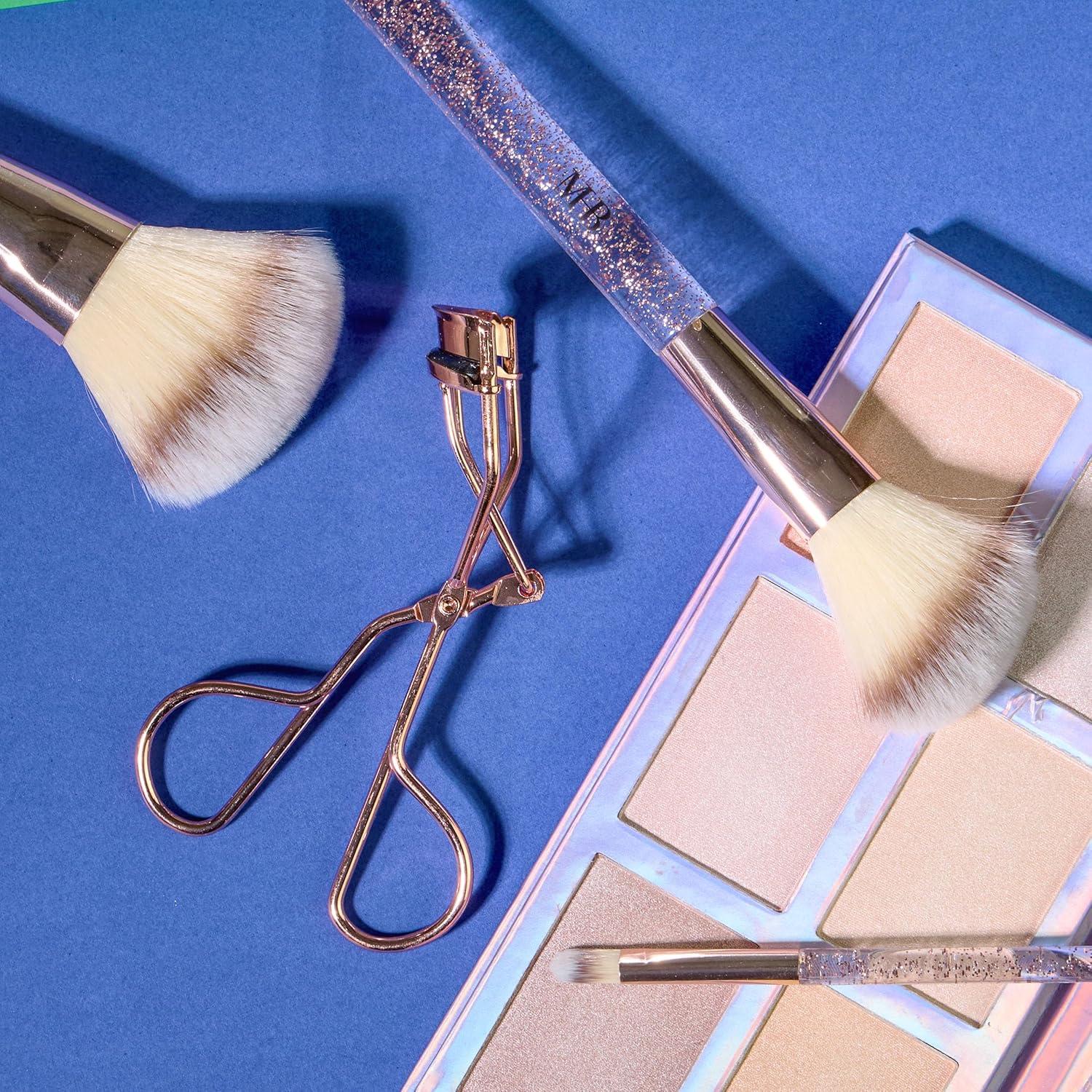 image:image6pc Brush Eyelash Curler Sponge Blender Premium Cosmetic Tools Contouring Highlighting Set Face Eye Kit Accessory ApplicationROSE GOLD