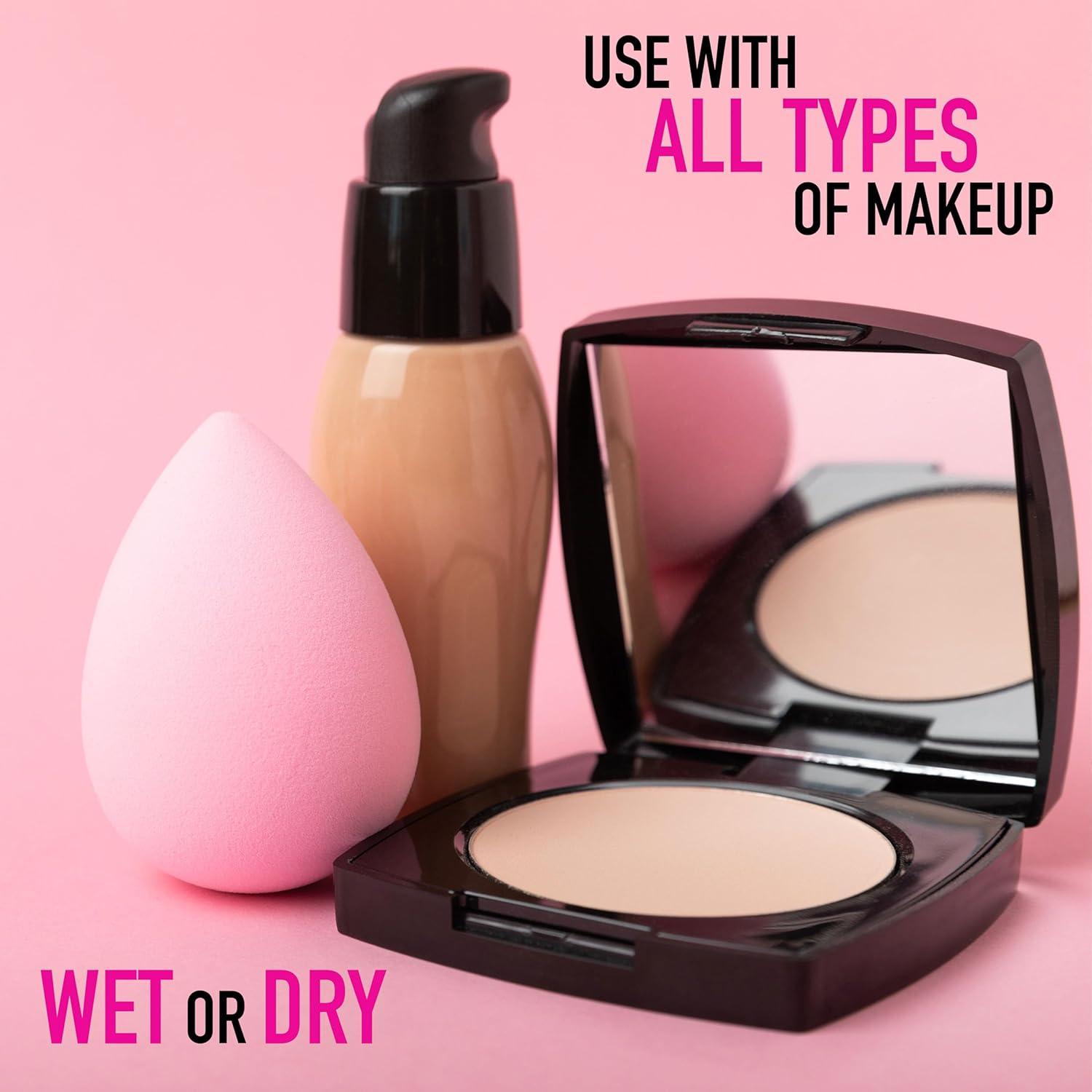 image:image8pc Beauty Sponge Set Value Pack Makeup Sponges wSponge Holder Professional Pink Beauty Blenders For Flawless Makeup Application Pink Makeup Sponges Collection wHolder