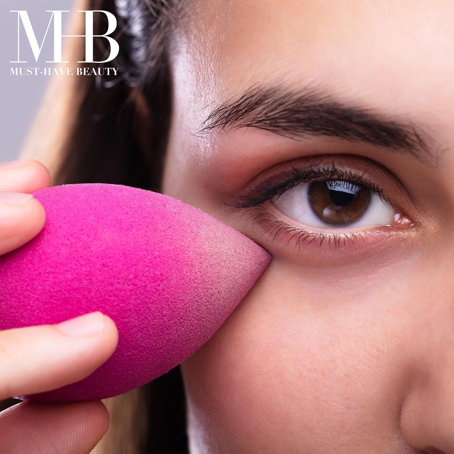 image:image8pc Beauty Sponge Set Value Pack Makeup Sponges wSponge Holder Professional Pink Beauty Blenders For Flawless Makeup Application Pink Makeup Sponges Collection wHolder