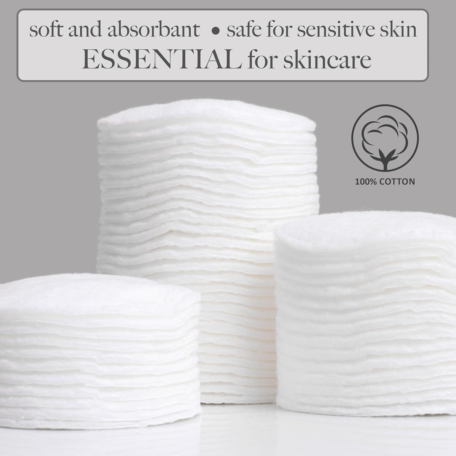image:imageEXPRESSIONS 65pc Beauty Essentials Kit Cotton Pads Rounds Face Skincare Accessories Organizer Box Container Spa Treatment Supply