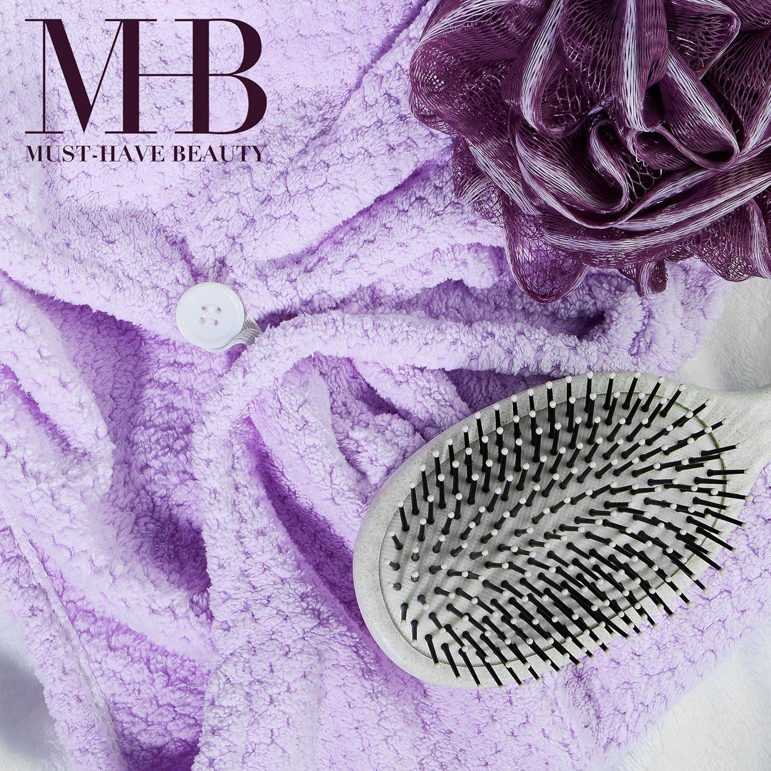 image:imageEXPRESSIONS Microfiber Hair Towel in Lavender 1pc Super Soft Ultra Absorbent Hair Towel Luxury Gentle Hair Drying Towel for Less FrizzLavender