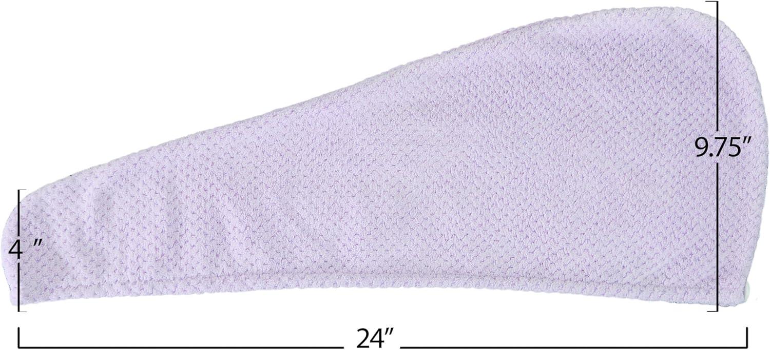 image:imageEXPRESSIONS Microfiber Hair Towel in Lavender 1pc Super Soft Ultra Absorbent Hair Towel Luxury Gentle Hair Drying Towel for Less FrizzLavender
