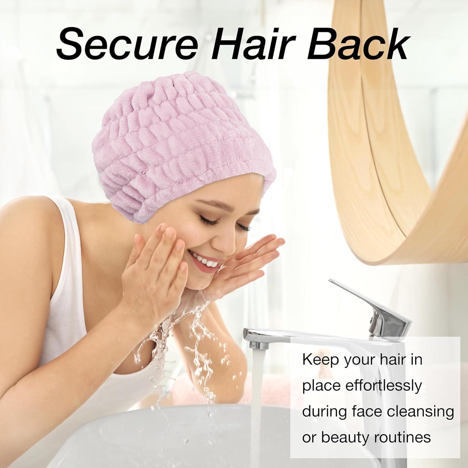 image:imageExpressions Extra Wide Spa Headwrap Pink 1pc Super Soft Microfiber Material Hair BandStylish Spa Headband SalonQuality Hair WrapPink
