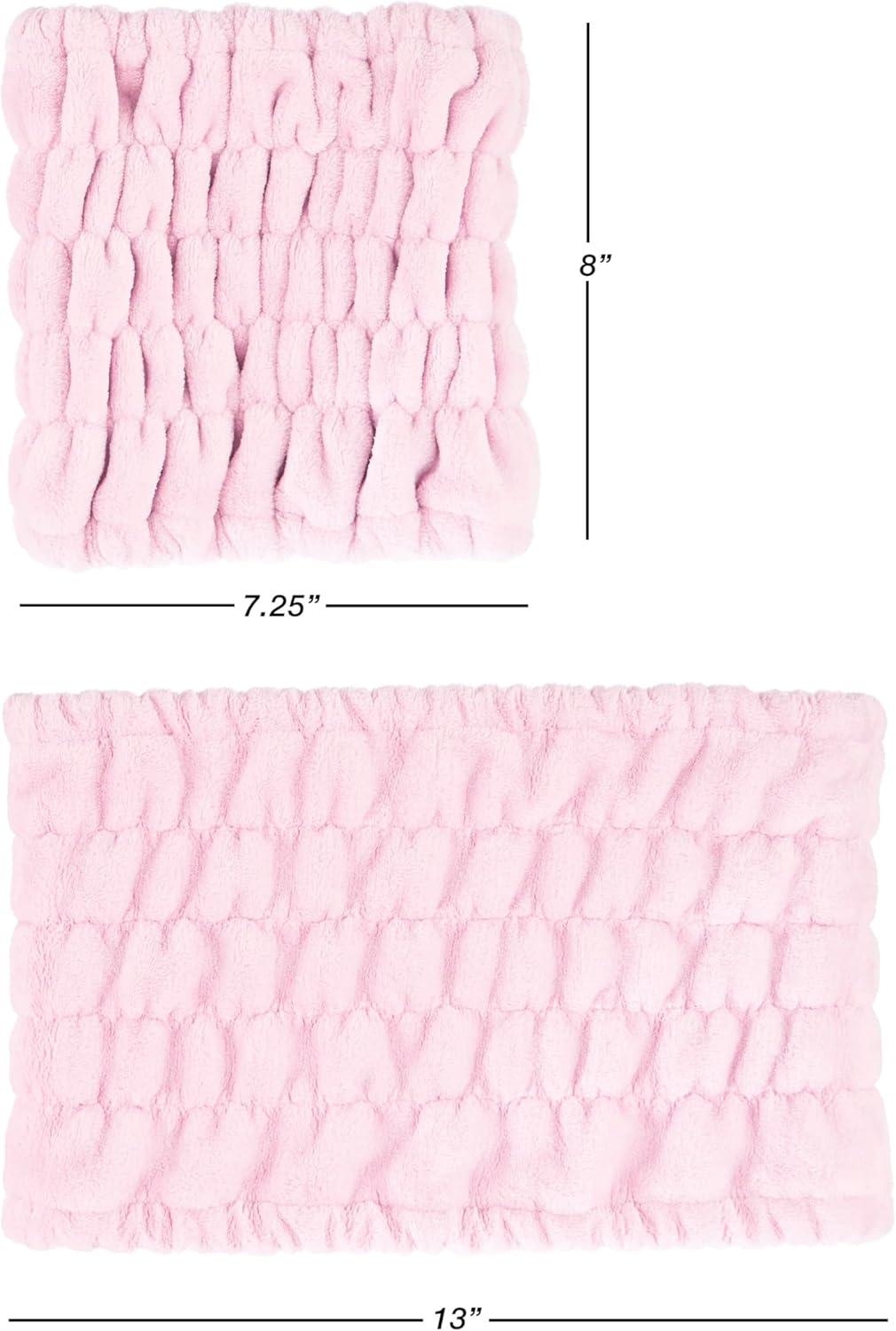 image:imageExpressions Extra Wide Spa Headwrap Pink 1pc Super Soft Microfiber Material Hair BandStylish Spa Headband SalonQuality Hair WrapPink