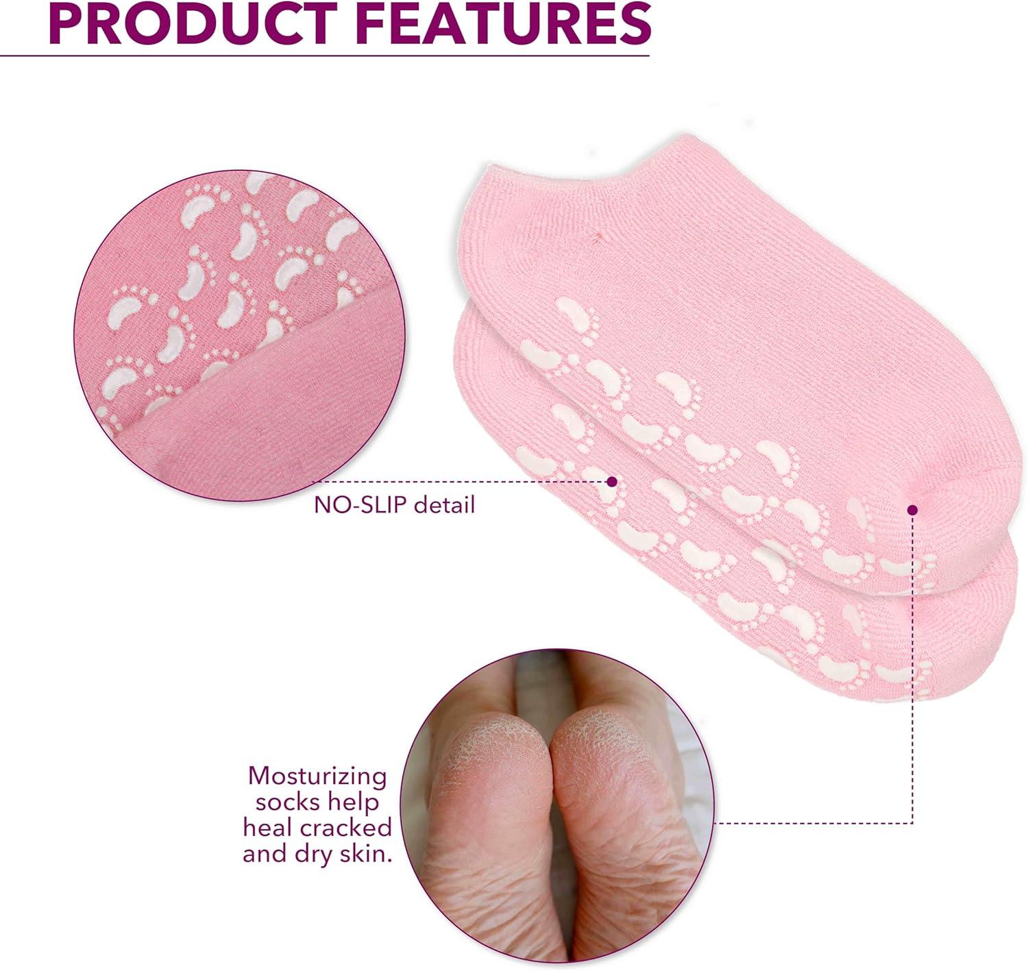 image:imageGel Spa Moisturizing Gloves 1 Pair Spa Gloves Infused with Essential Oils to Soften Skin amp Lock in Moisture Gel Gloves for Dry Cracked HandsSocks