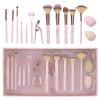 image:image14pc Ultimate Beauty Brush Collection  Full Makeup Eyelash Curler Tweezer Sponge Kit Cosmetic Tools Professional Face Eye ROSE GOLD