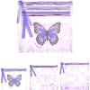 image:image3pc Cosmetic Pouch Set  Premium Water Resistant Reusable Travel Makeup Organize Bag Purple Metallic Value Pack Organizer Toiletries Purse Zipper
