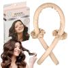 image:image3pc Heatless Roller amp Scrunchies Set  Neutral Tan Curler Headband Rod Curling Tool Styling Sleep Satin Accessory Kit Products
