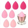 image:image8pc Beauty Sponge Set  Value Pack Makeup Sponges wSponge Holder Professional Pink Beauty Blenders For Flawless Makeup Application Pink Makeup Sponges Collection wHolder