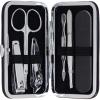 image:imageExpressions Mens Collection 7pc Manicure Set  Premium Stainless Steel Nail Care Kit for Home and Travel  Mens Grooming Products Kit Silver