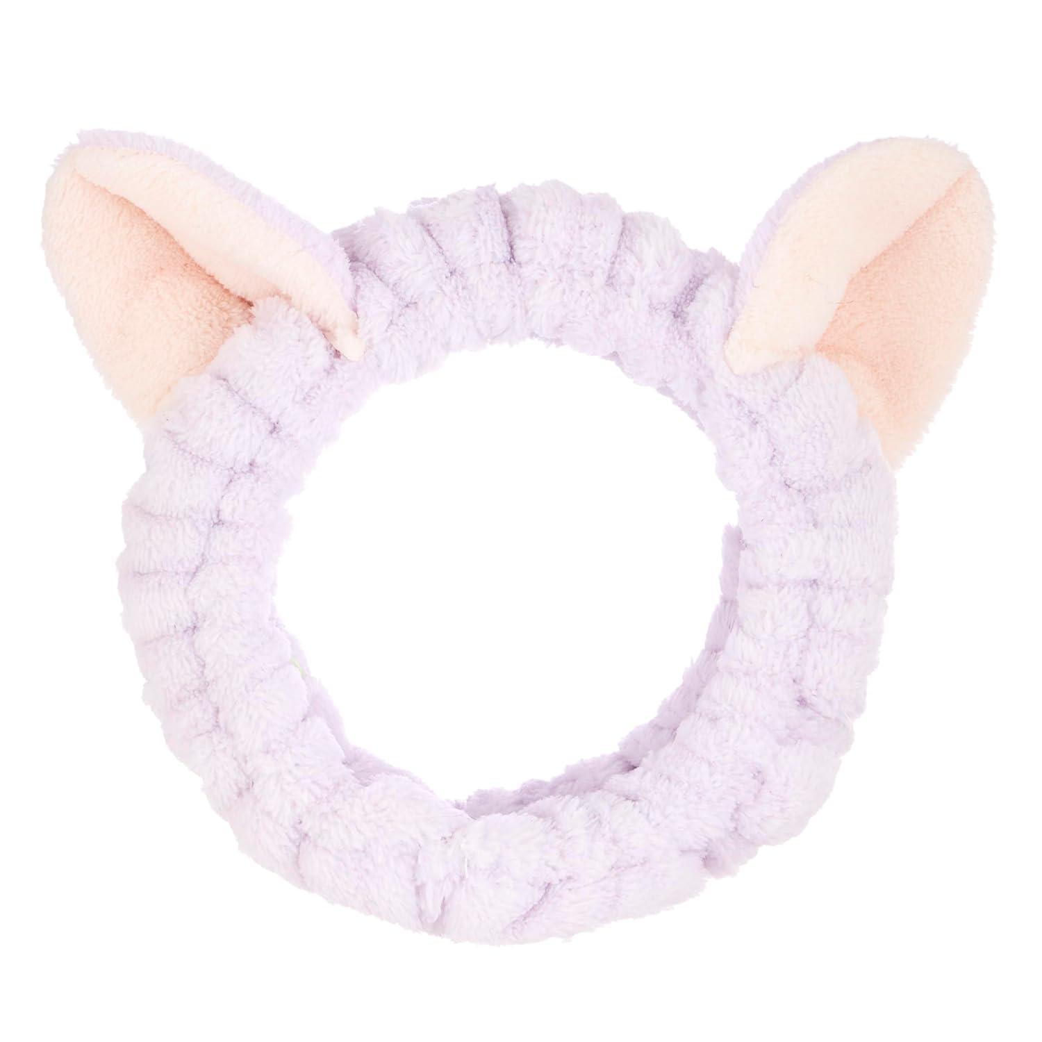 image:imageForever 21 Plush Headwrap Purple Bear Plush Spa Headband Kawaii Headband for Washing Face Spa Essentials amp Self Care AccessoriesPurple Bear